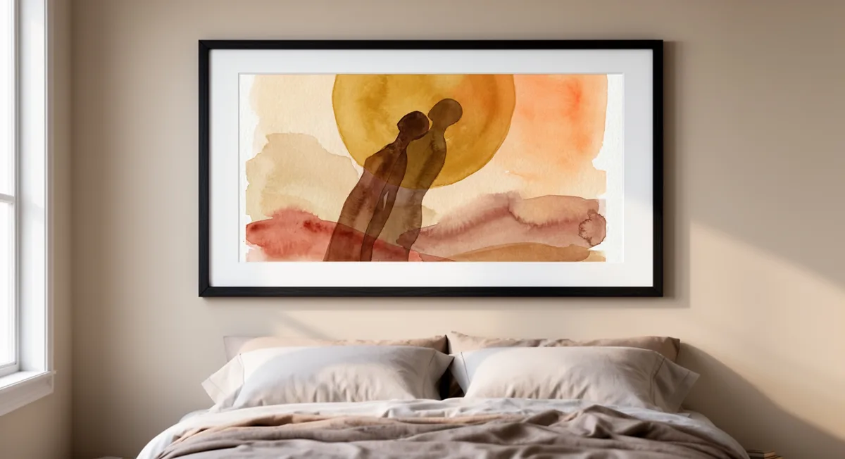 Romantic Sunset Silhouette Wall Art - printable wall art